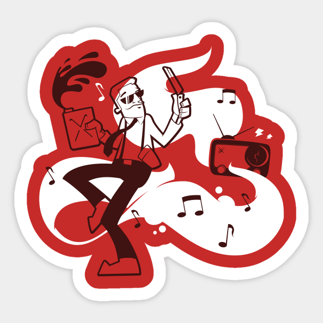 Reservoir Dogs Dance Sticker by jetpacksandrollerskates